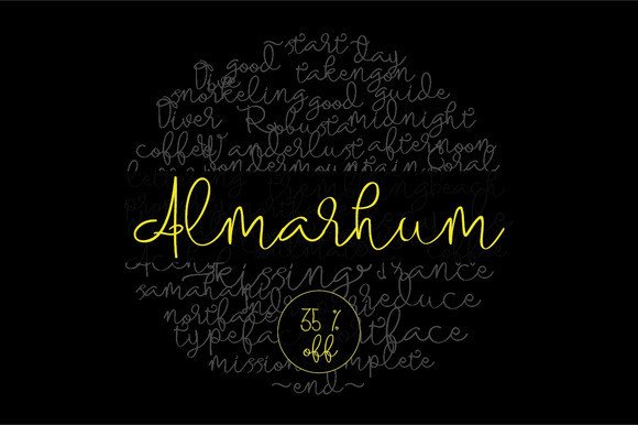 Almarhum: The Script Handwritten Font for Relaxed Digital Branding