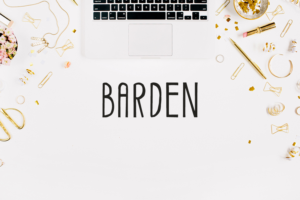 Barden Handmade Display Font Review for Editorial Design