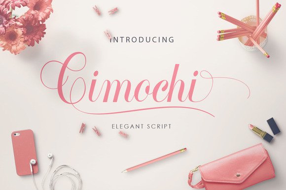 Cimochi Script Font for Romantic Handmade Designs