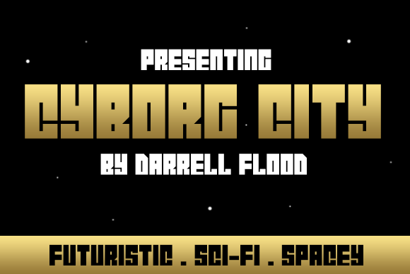 Cyborg City Typeface: A Futuristic Display Font for Bold Branding