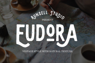 Eudora Typeface Review: Vintage Texture for Modern Brand Identity