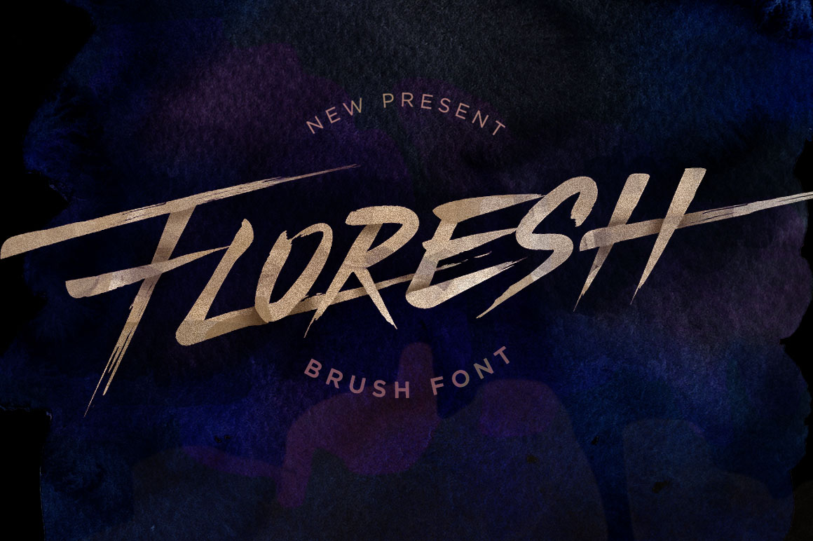 Floresh Typeface: Hand-Brushed Fonts for Brand Identity