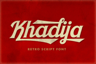 Khadija Spurs: A Bold Script Typeface for Retro Brand Identity