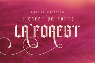 La Forest Typeface: Gothic Display Font for Vintage Campaigns