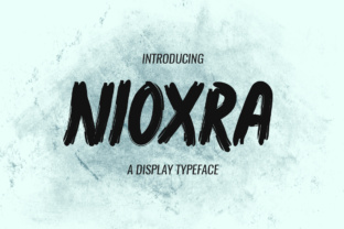 Nioxra: A Textured Brush Stroke Display Font for Editorial Design