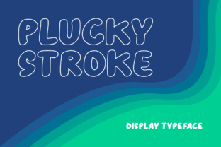 Plucky Stroke: A Modern Outline Display Font for Editorial Design