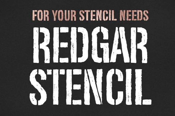 Redgar Stencil Typeface for Bold Digital Branding