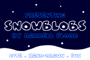 Snowblobs: A Fun, Cute Font in a Blobby, Snow-like Style for Winter Themes