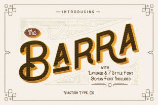 The Barra Vintage Painter Style Font for Handmade Shop Branding