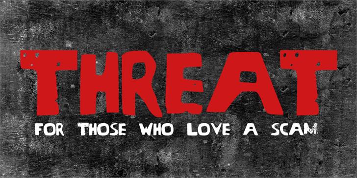 Threat Typeface: A Cut-Out Newspaper Font for Bold Crafts